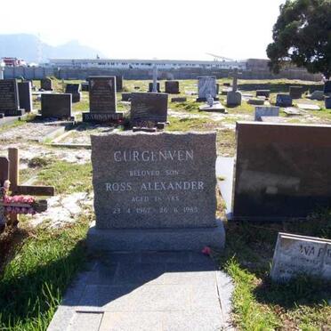 GURGENVEN Ross Alexander 1967-1985