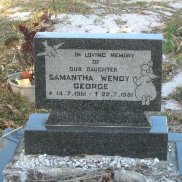 GEORGE Samantha Wendy 1981-1981