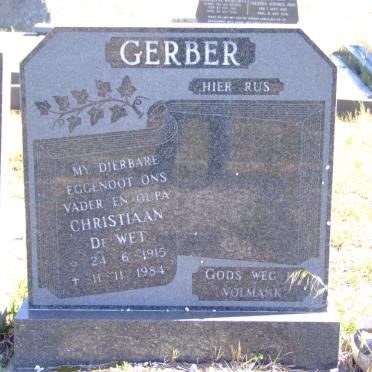 GERBER Christiaan de Wet 1915-1984