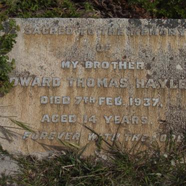 HAYLETT Edward Thomas -1937