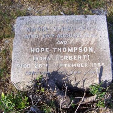 HERBERT Mabel V. -1956 :: THOMPSON Hope nee HERBERT -1965
