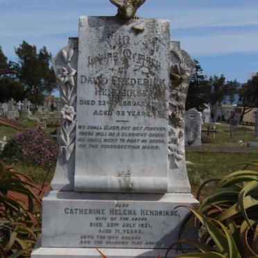 HENDRIKSE David Frederick -1924 &amp; Catherine Helena -1931