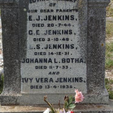 JENKINS E.J. -1944 :: JENKINS G.E. -1946 :: JENKINS L.S. -1931