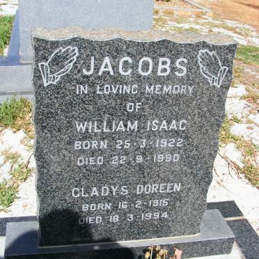JACOBS Gladys Doreen 1915-1994 :: JACOBS William Isaac 1922-1990