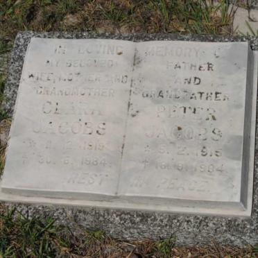 JACOBS Peter 1915-1984 &amp; Clara 1919-1084