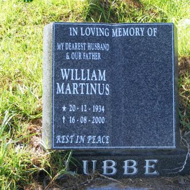 LUBBE William Martinus 1934-2000