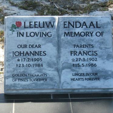LEEUWENDAAL Johannes 1905-1984 &amp; Francis 1902-1986
