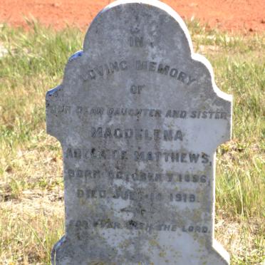 MATTHEWS Magdelena Adelaide 1896-1919