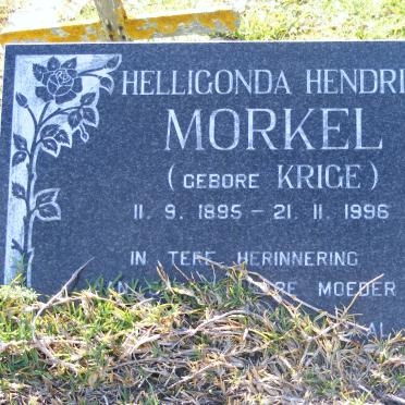 MORKEL Helligonda Hendrika nee KRIGE 1895-1996