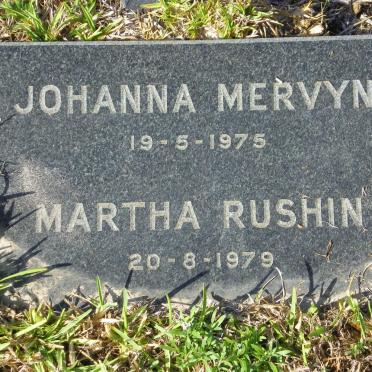 MERVYN Johanna -1975 :: RUSHIN Martha -1979