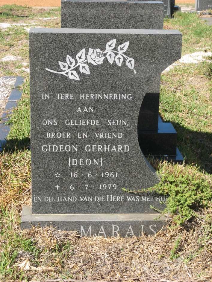 MARAIS Gideon Gerhard 1961-1979
