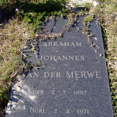 MERWE Abraham Johannes, van der 1897-1971