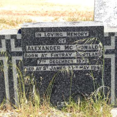 McDONALD Alexander 1872-1942