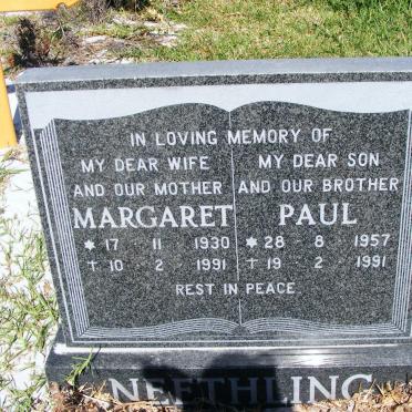 NEETHLING Margaret 1930-1991 :: NEETHLING Paul 1957-1991