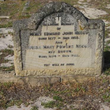 NEGUS Henry Edward John 1877-1955 &amp; Louisa Mary Powers BROWN 1874-1952
