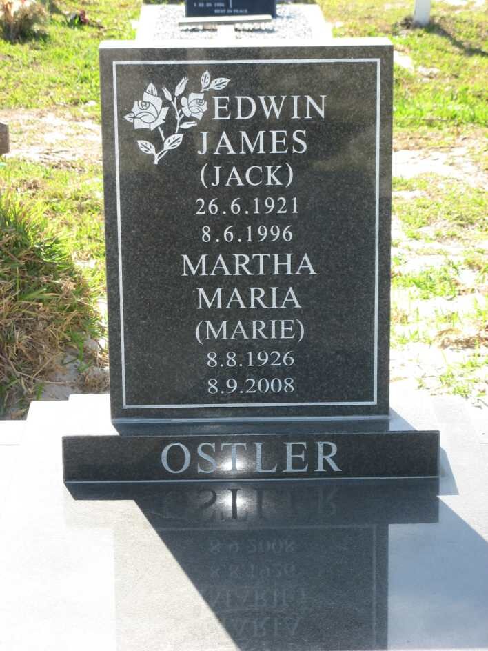 OSTLER Edwin James 1921-1996 &amp; Matha Maria 1926-2008