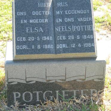 POTGIETER Neels 1946-1984 &amp; Elsa 1948-1980