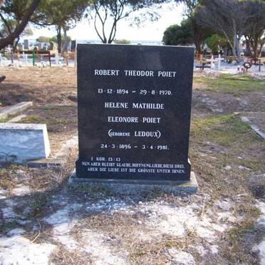 POIET Robert Theodor 1894-1970 &amp; Helene Mathilde Eleonore LEDOUX 1896-1981