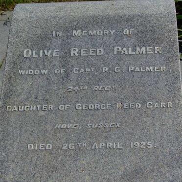 PALMER Olive Reed nee CARR -1925