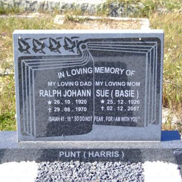 PUNT Ralph Johann 1920-1970 &amp; Sue HARRIS 1926-2007