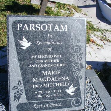 PARSOTAM Marie Magdalena nee MITCHELL 1941-2004