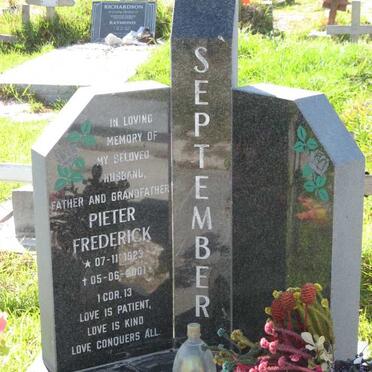 SEPTEMBER Pieter Frederick 1923-2001