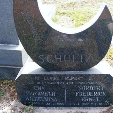 SCHULTZ Norbert Frederick Ernst 1927-1989 &amp; Una Elizabeth Wilhelmina 1933-1986