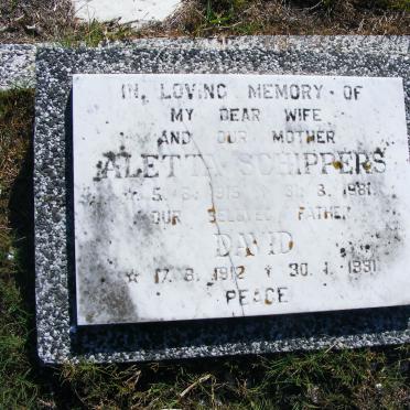 SCHIPPERS David 1912-1991 &amp; Aletta 1915-1981