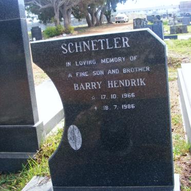 SCHNETLER Barry Hendrik 1966-1986