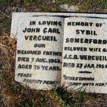 VERCUEIL John Carl -1968 &amp; Sybil SOMERFORD -1954