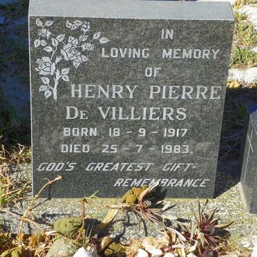 VILLIERS Henry Pierre, de 1917-1983