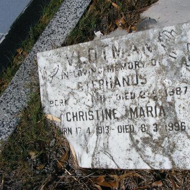 VLOTMAN Stephanus 19??-1987 &amp; Christine Maria 1913-1996