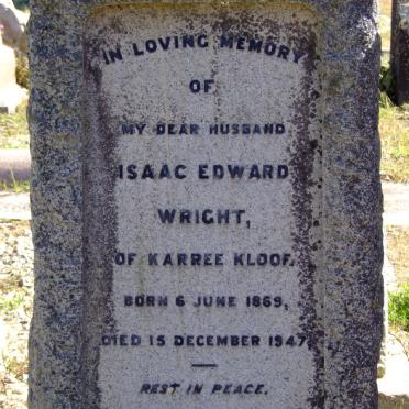 WRIGHT Isaac Edward 1869-1947