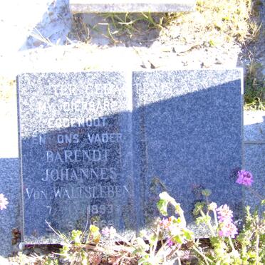 WALTSLEBEN Barendt Johannes, von 1893-196?