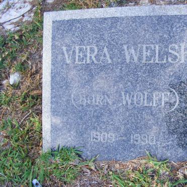 WELSH Vera nee WOLFF 1909-1990