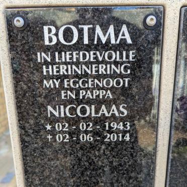 BOTMA Nicolaas 1943-2014