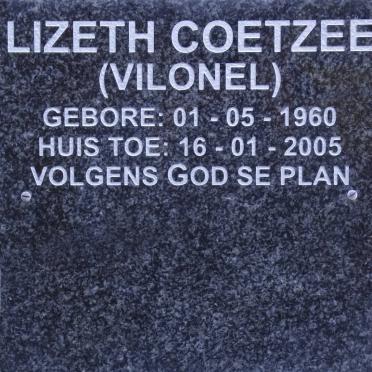 COETZEE Lizeth nee VILONEL 1960-2005