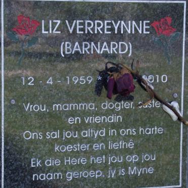 VERREYNNE Liz nee BARNARD 1959-2010