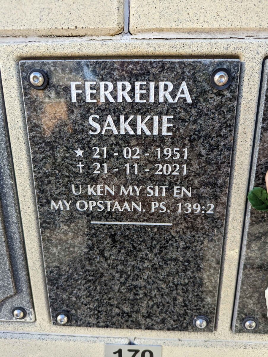 FERREIRA Sakkie 1951-2021