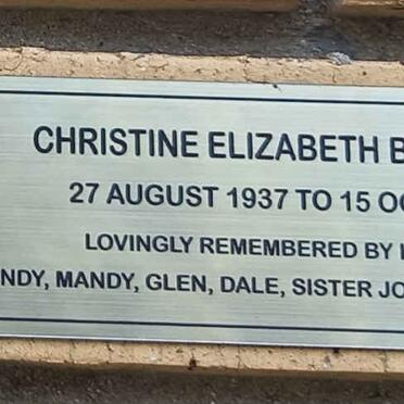 BROCKHOVEN Christine Elizabeth 1937-2022