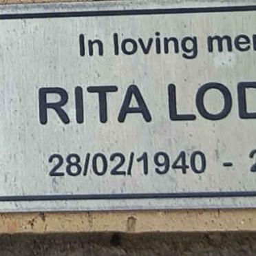 LODWICK Rita 1940-2018