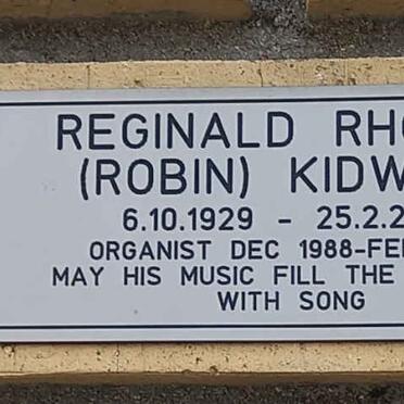 KIDWELL Reginald Rhodes 1929-2005