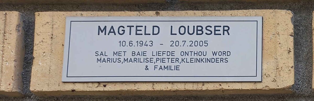 LOUBSER Magteld 1943-2005