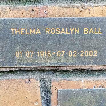 BALL Thelma Rosalyn 1915-2002