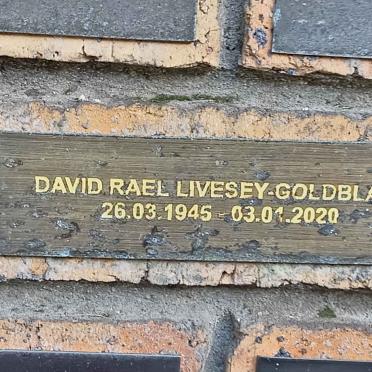 GOLDBLATT David Rael, LIVESEY 1945-2020