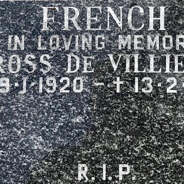 FRENCH Ross De Villiers 1920-2008
