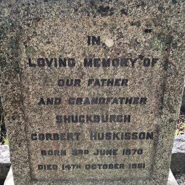 HUSKISSON Shuckburgh Corbert 1870-1951