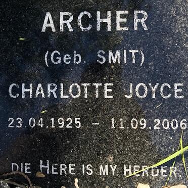ARCHER Charlotte Joyce nee SMIT 1925-2006