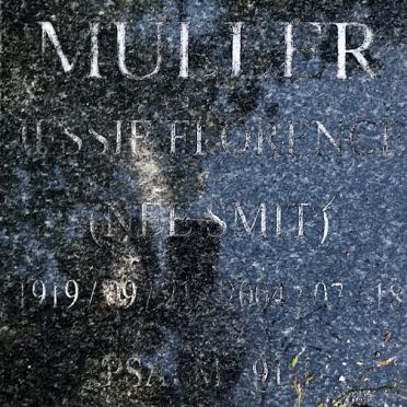 MULLER Jessie Florence nee SMIT 1919-2004