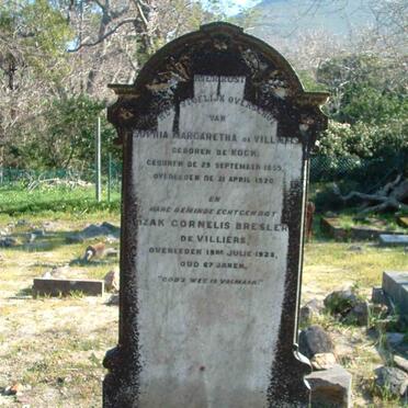 VILLIERS Isak Cornelis Bresler, de -1928 &amp; Sophia Margaretha DE KOCK 1859-1920